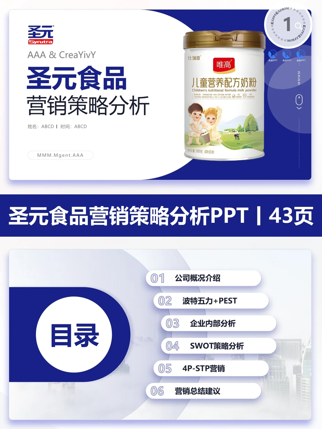 【301】圣元食品战略分析品牌营销策略PPT