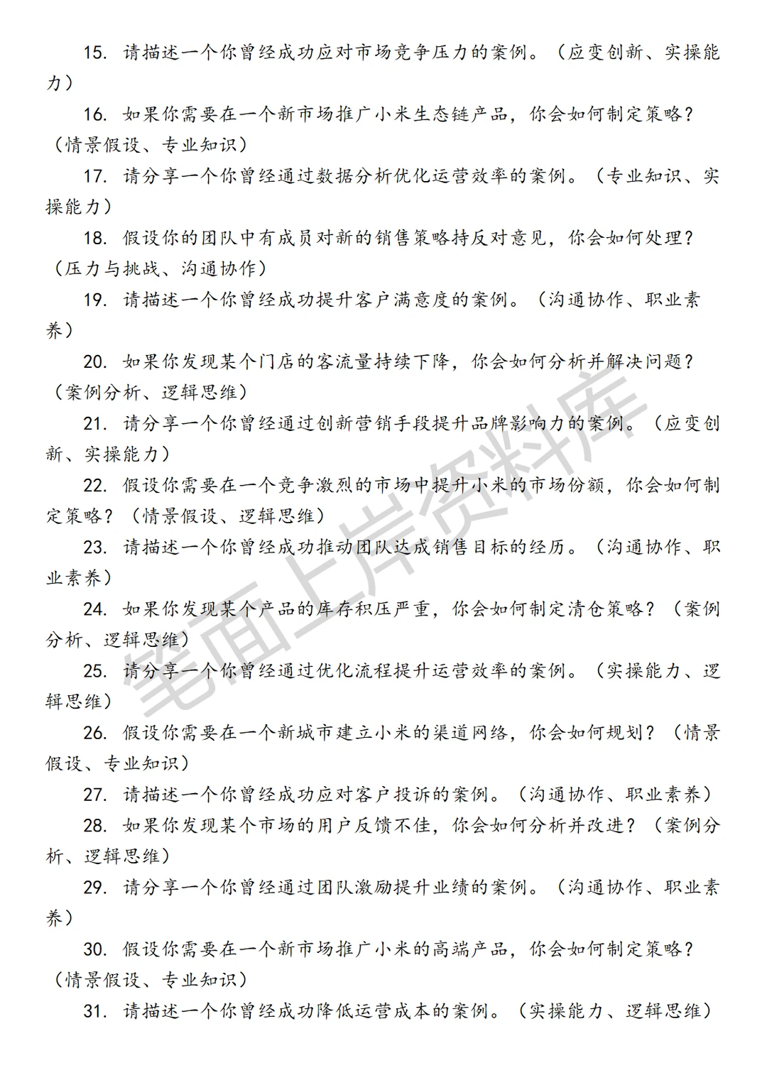 小米城市经理