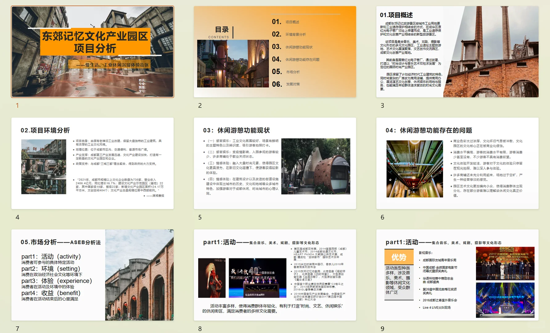 文化产业项目分析PPT