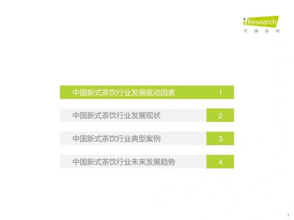 2021 中国新式茶饮行业研究报告 数据研究行