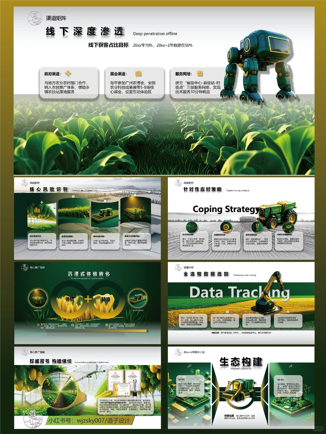 智慧农业品牌高级PPT模版，一稿通过