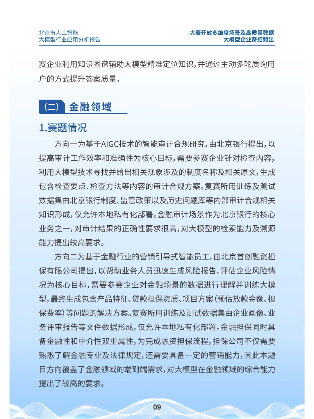 2024北京市人工智能大模型行业应用分析报告