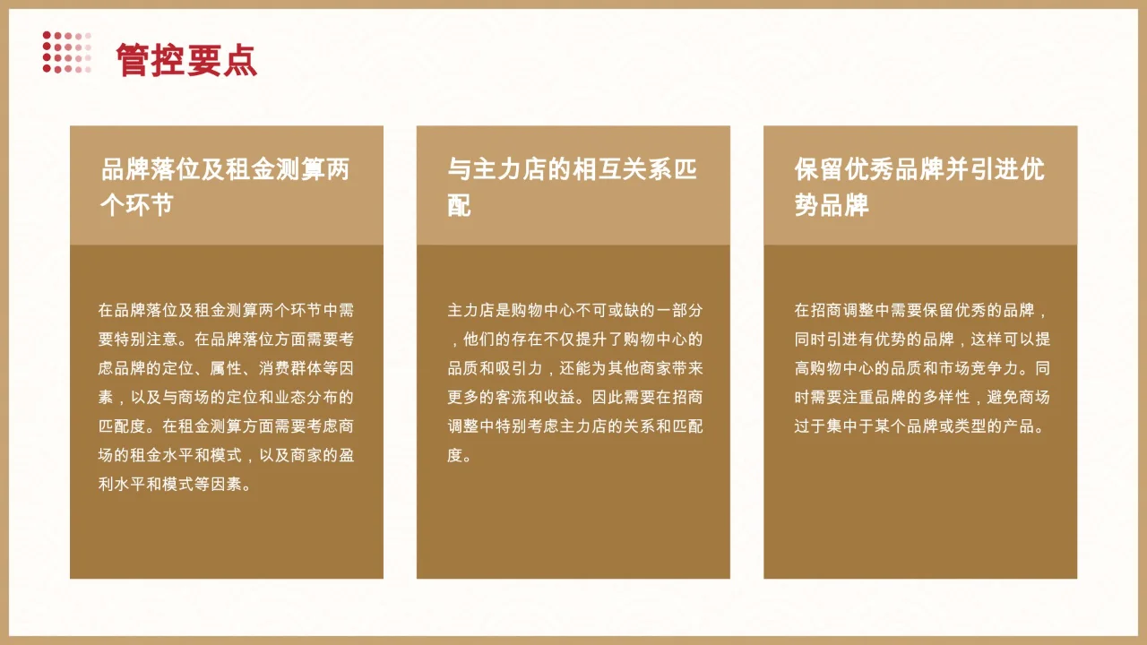 【营运期购物中心业绩提升策略】