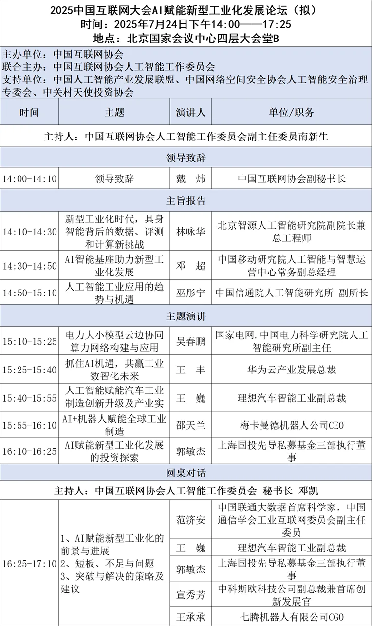 工业人必看!2025 中国互联网大会