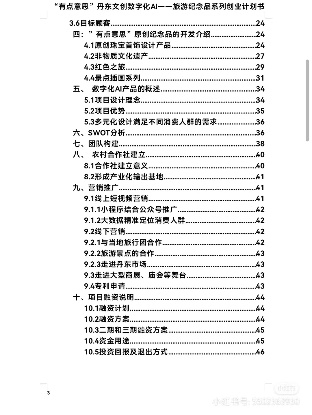文创非遗红色文旅商业计划书
