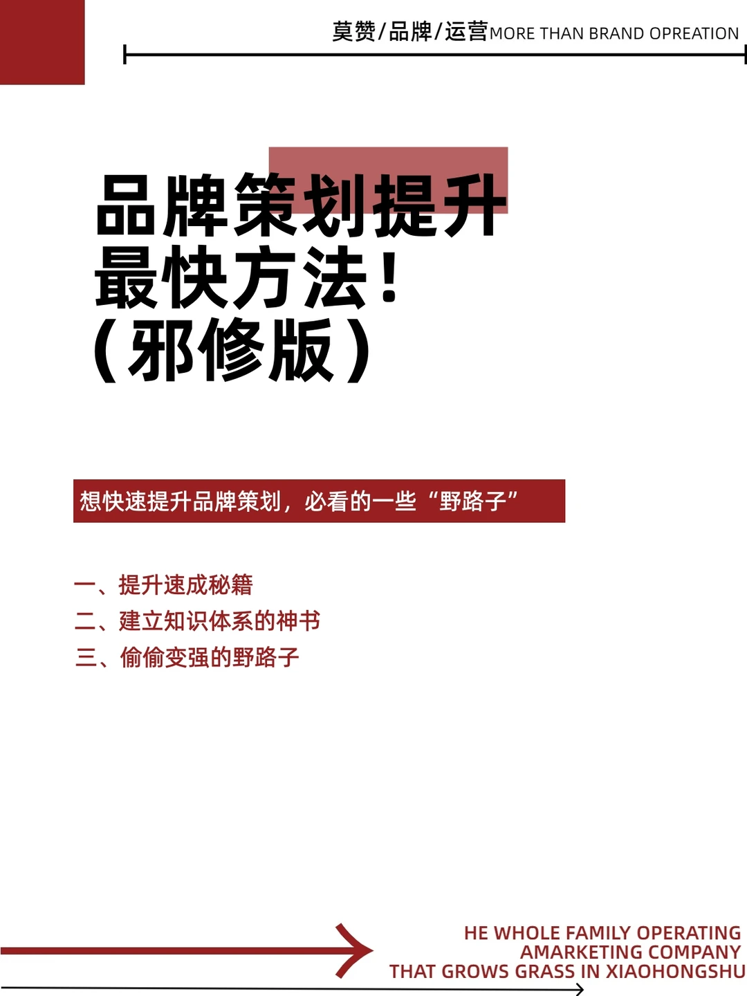 品牌策划快速提升“野路子”!