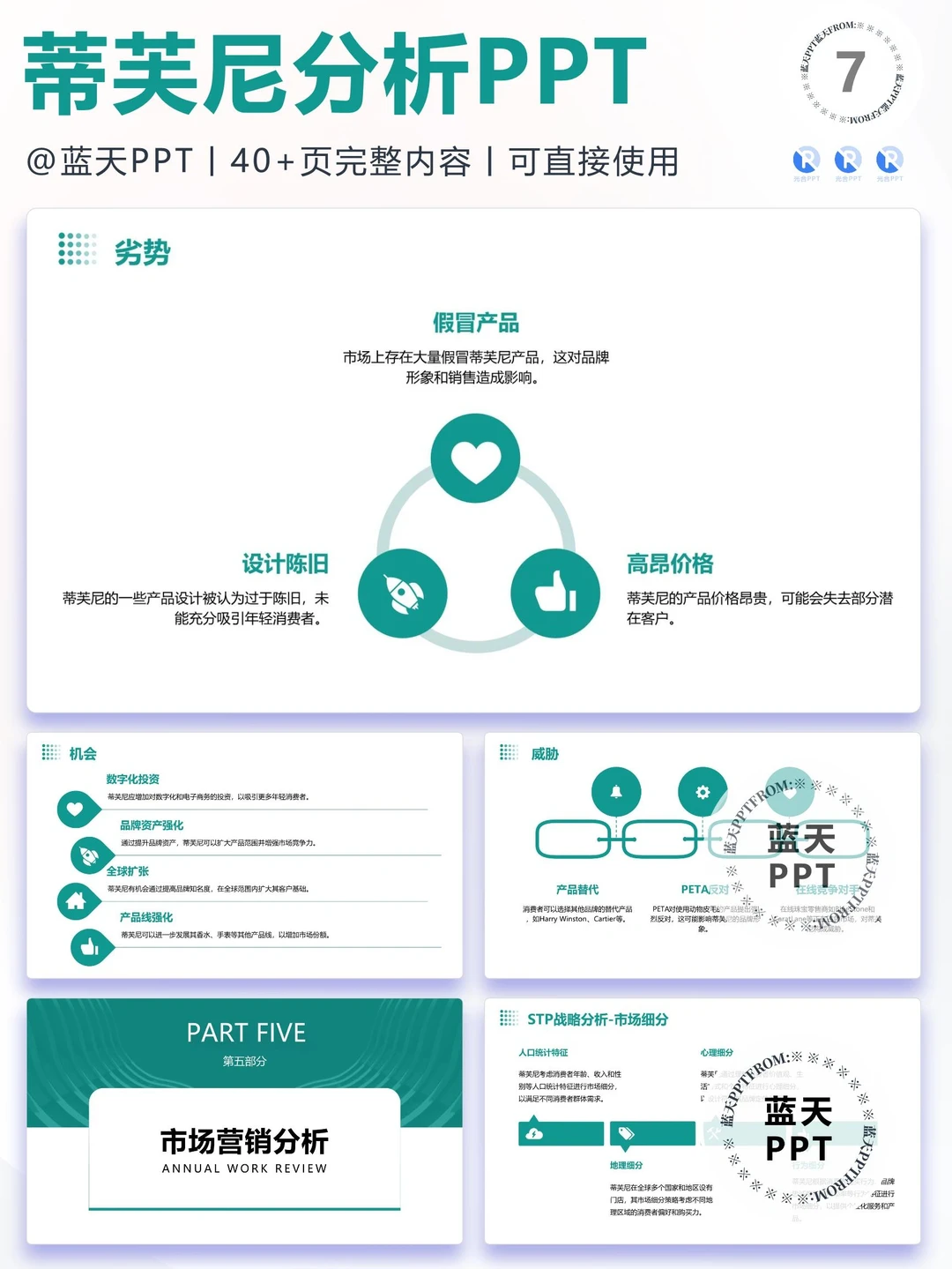 【084】蒂芙尼战略分析营销策略 SWOT PPT
