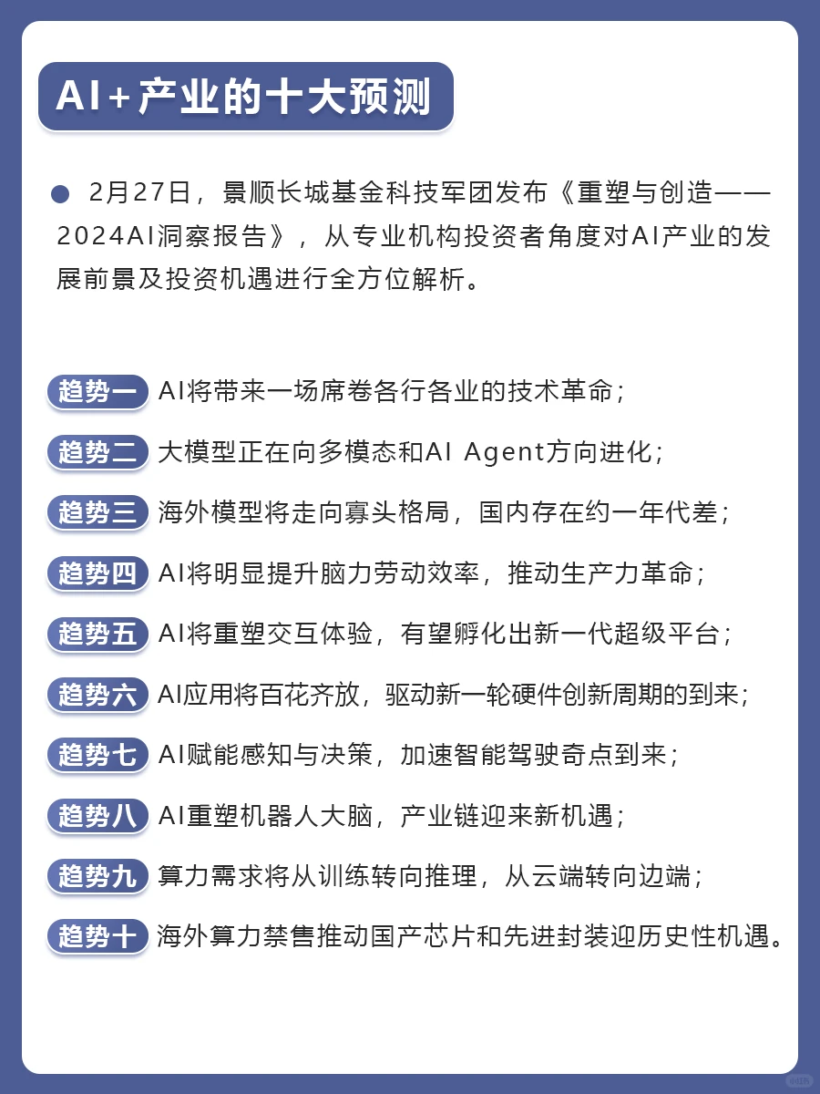 2024AI洞察报告:AI+产业的十大预测