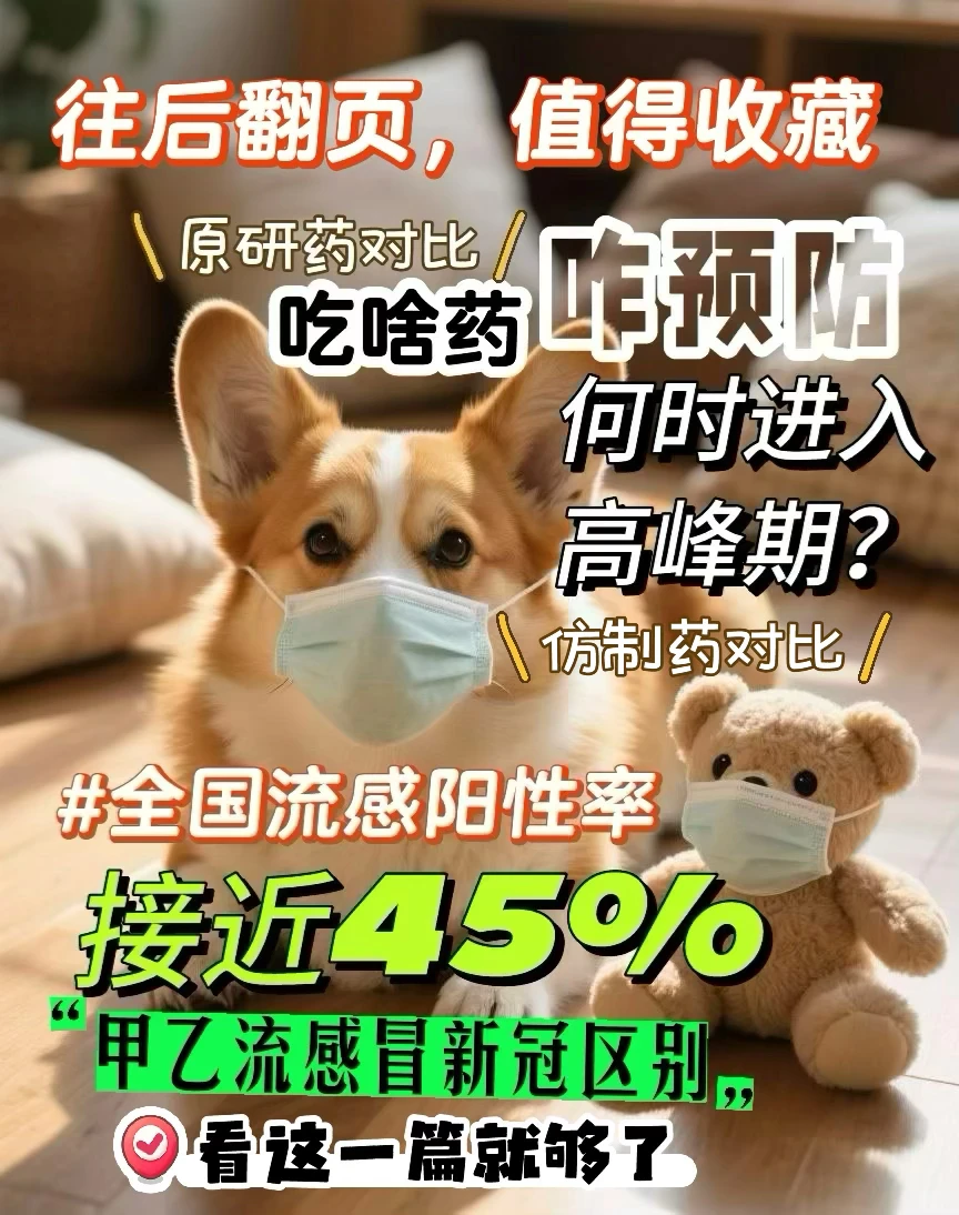 全国流感阳性率近45%,甲乙流新冠区别