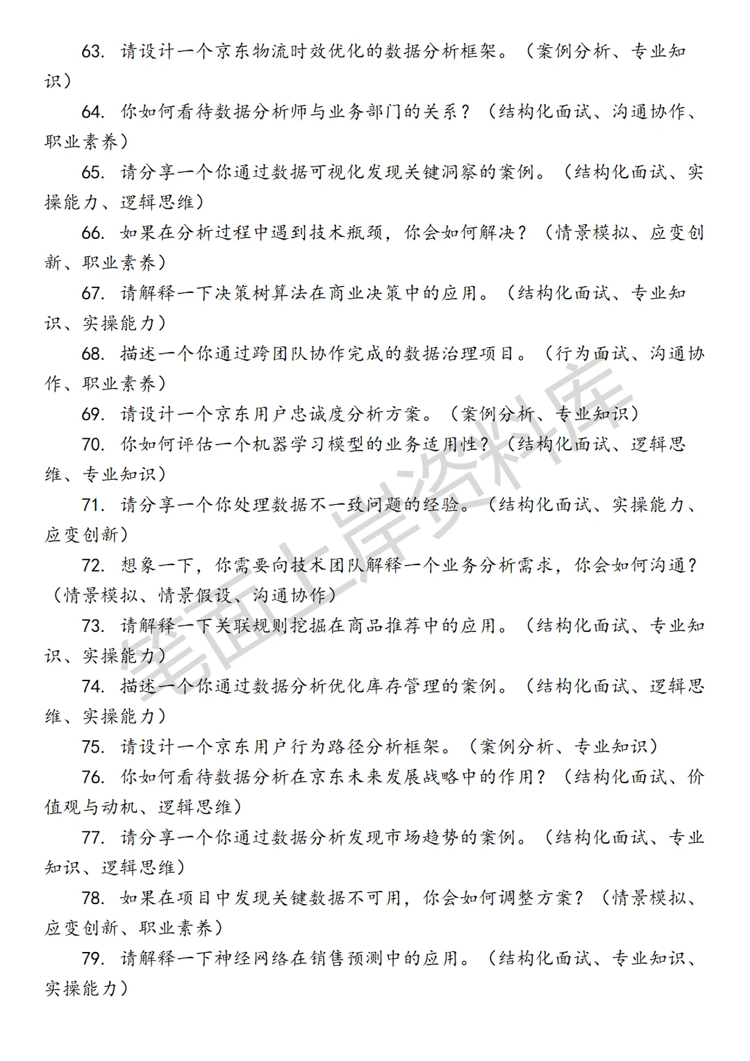 京东商业数据分析工程师