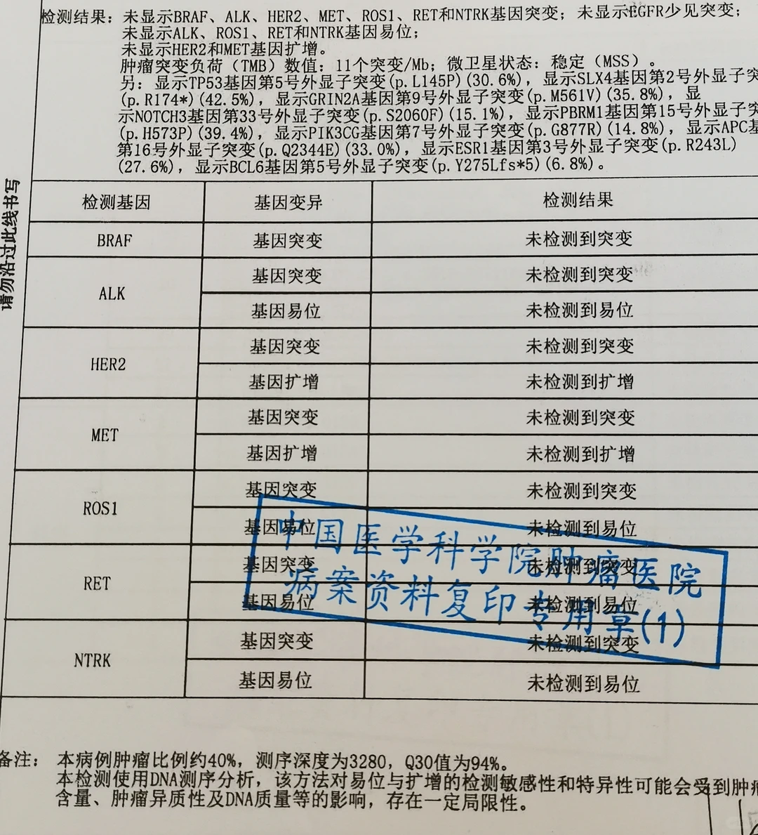 基因检测报告