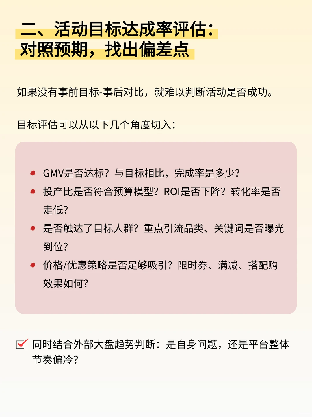 电商复盘模板：618 / 双 11 通用框架