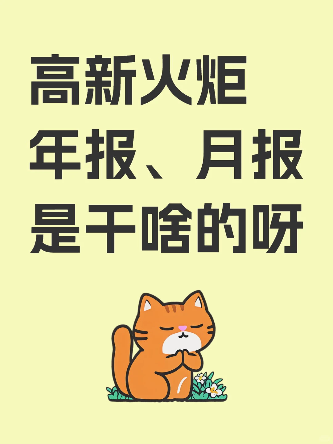 高新火炬报表干啥用