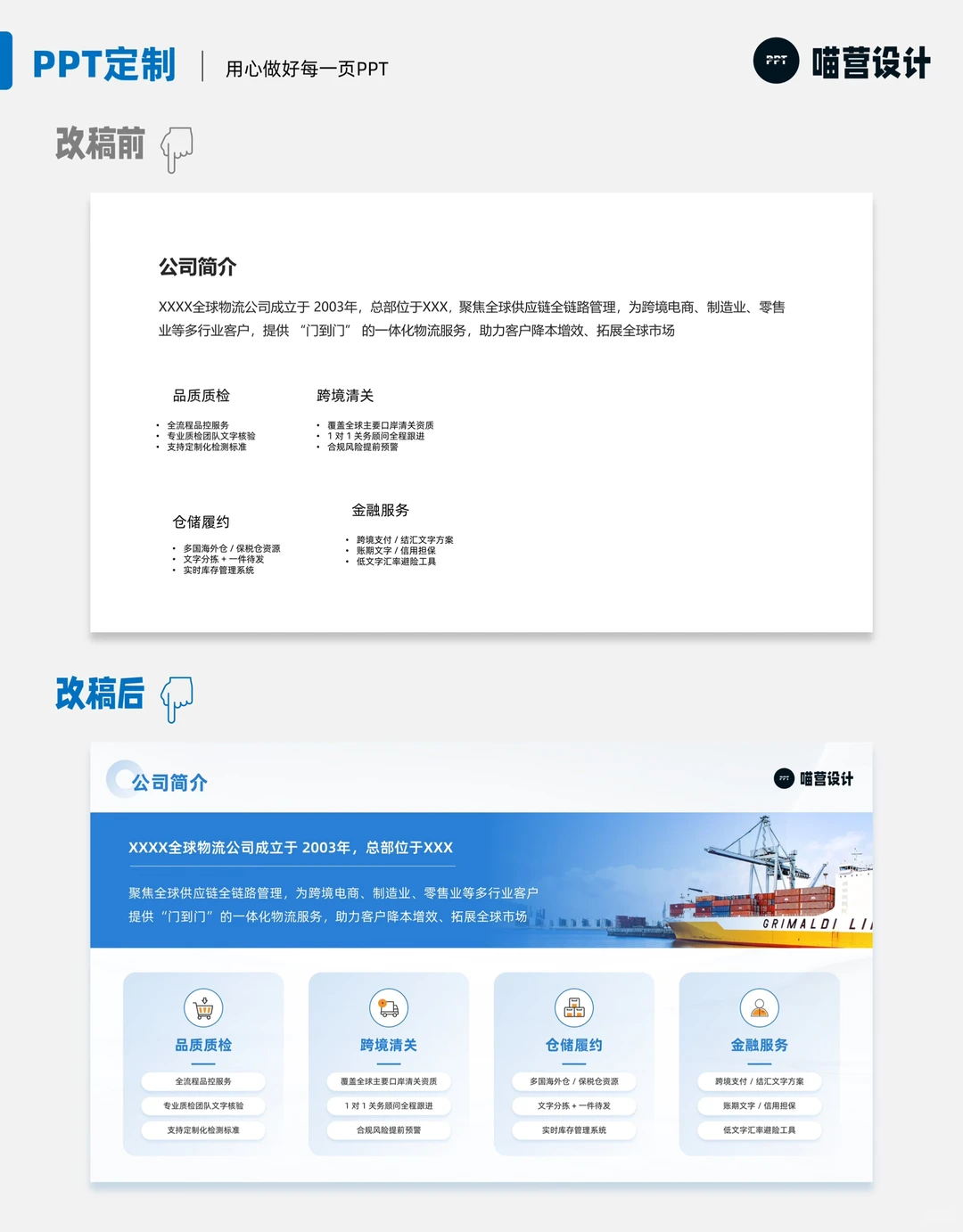✨PPT改稿思路 | 公司简介页怎么做？