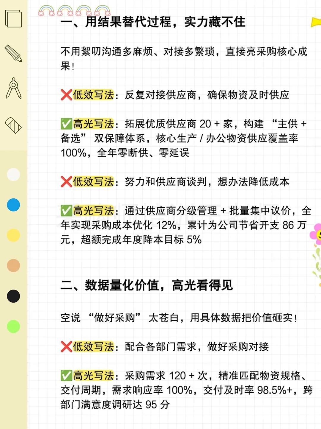 采购部低调干活一整年，年终总结必须秀出硬