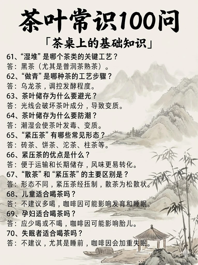 ?茶圈内的人收藏!茶行业百问百答~