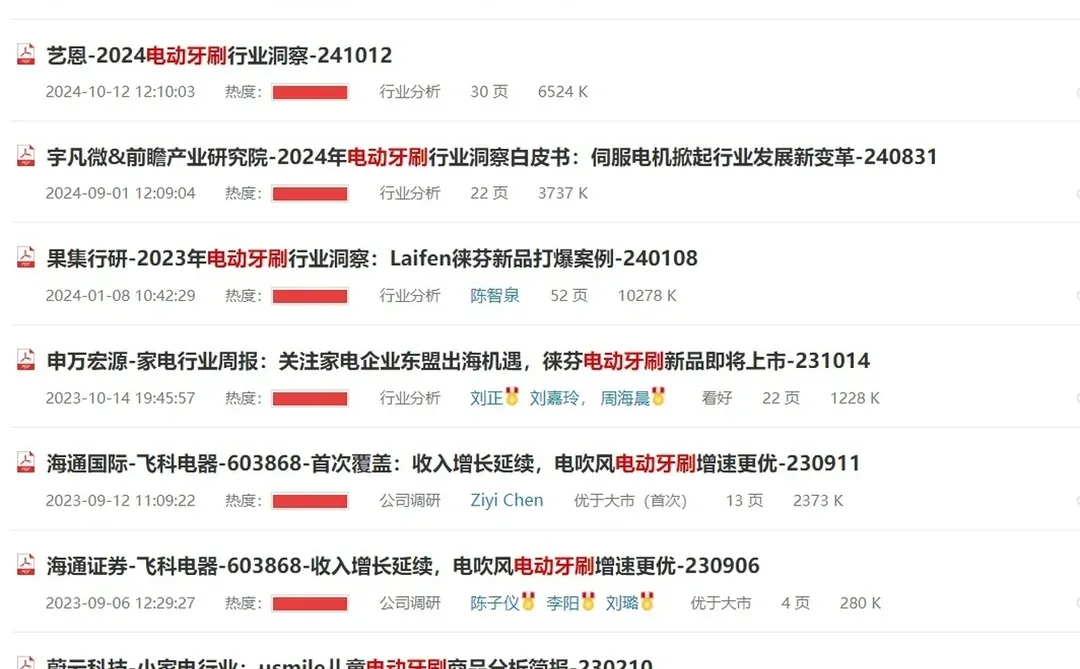 电动牙刷行业调研深度分析报告2025年