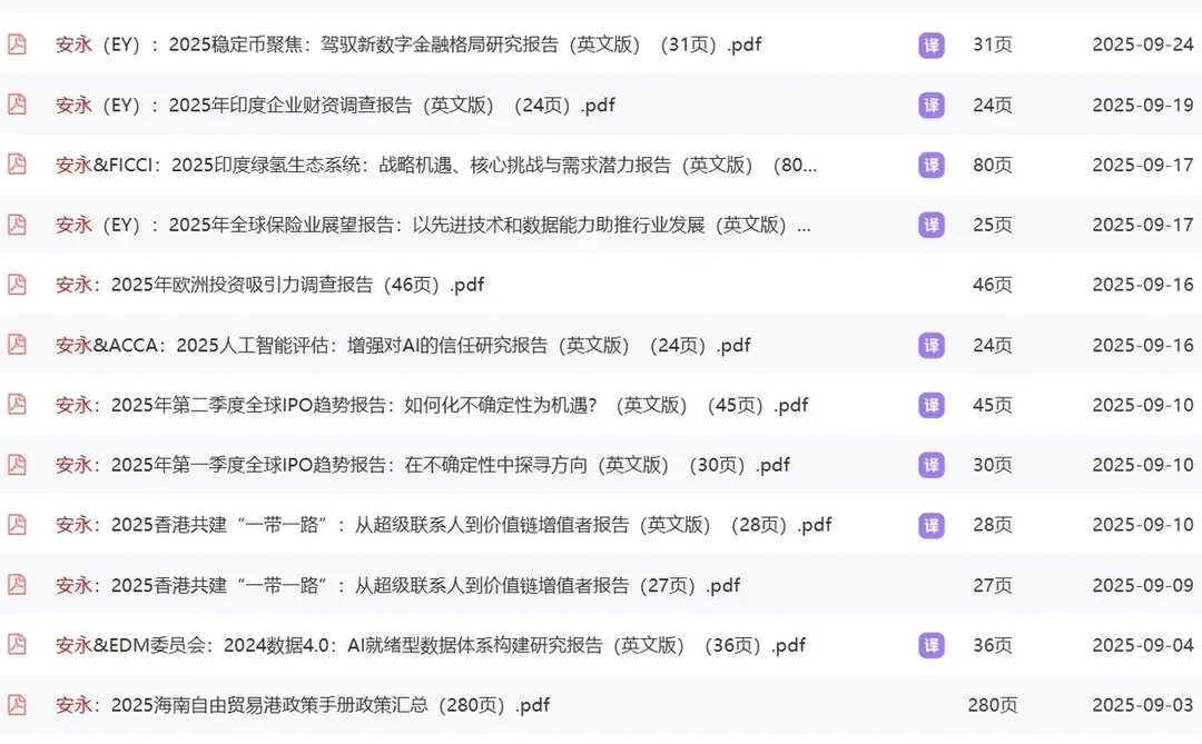 2025年市场调研安永研究报告专题分析资