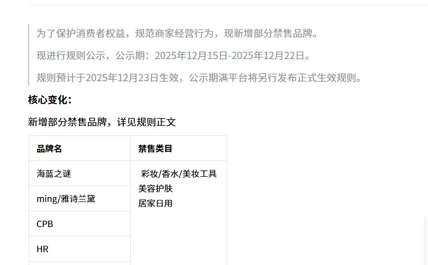 注意避坑,这些品牌被抖音列为禁售品牌