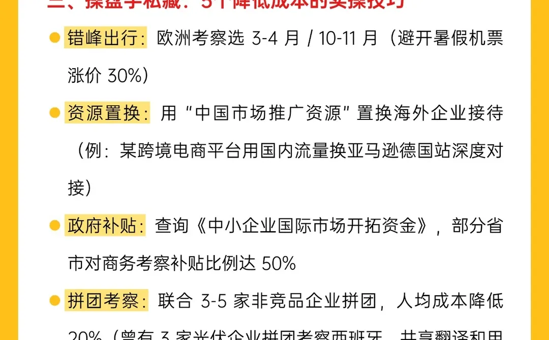 年带100 + 企业出海:商务考察全流程揭秘!