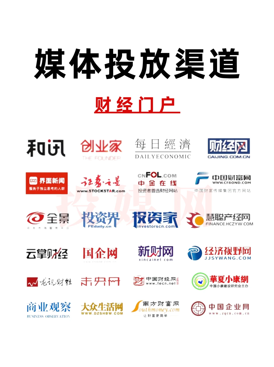 ?媒体投放|各行各业发稿媒体资源汇总!