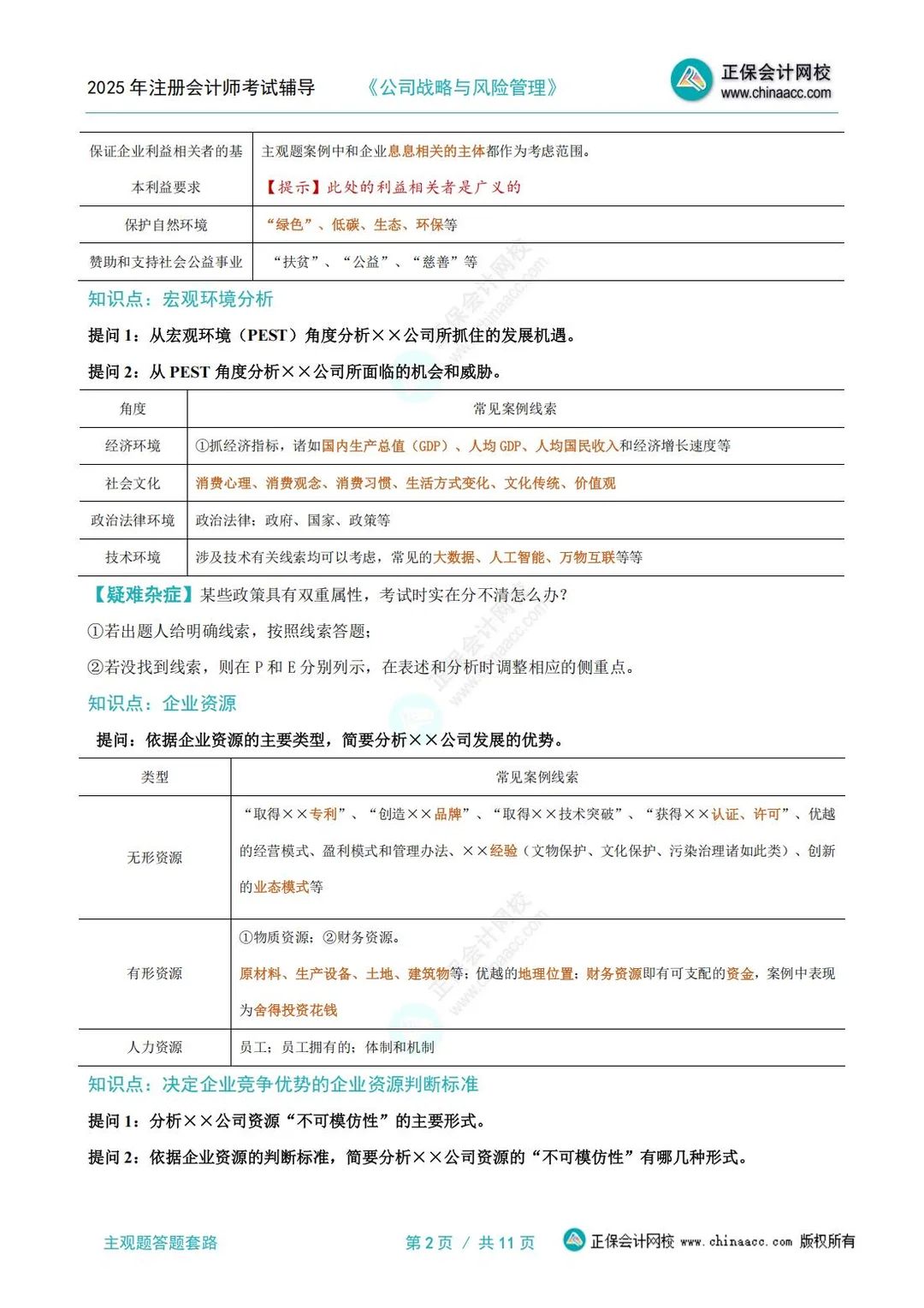 25年cpa《战略》主观题答题套路+技巧?