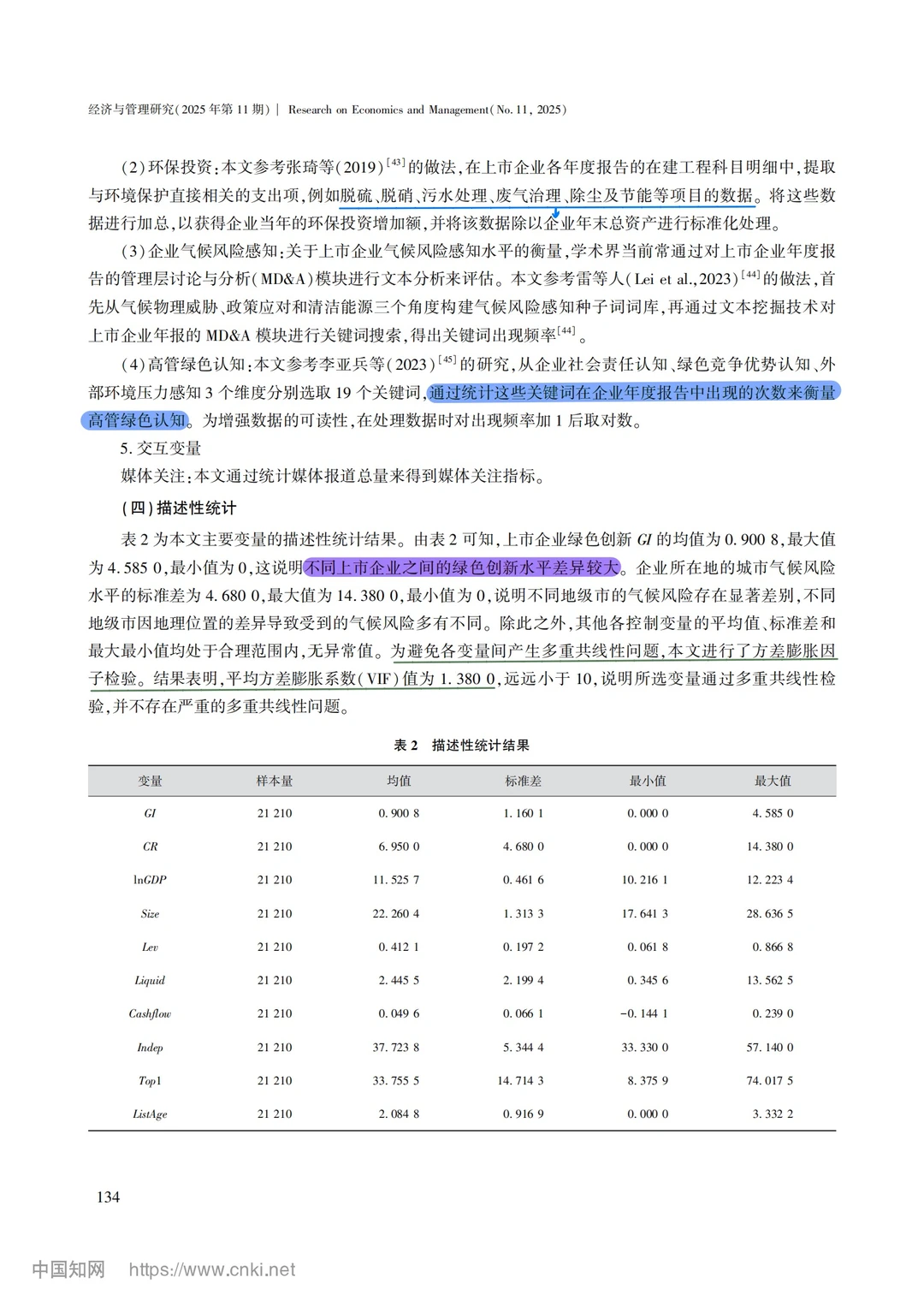 【文献分享】城市气候风险与企业绿色创新
