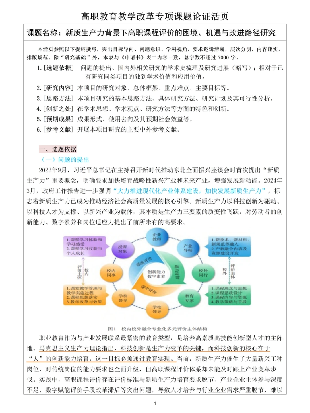高职教育教学改革专项课题这样写稳了！