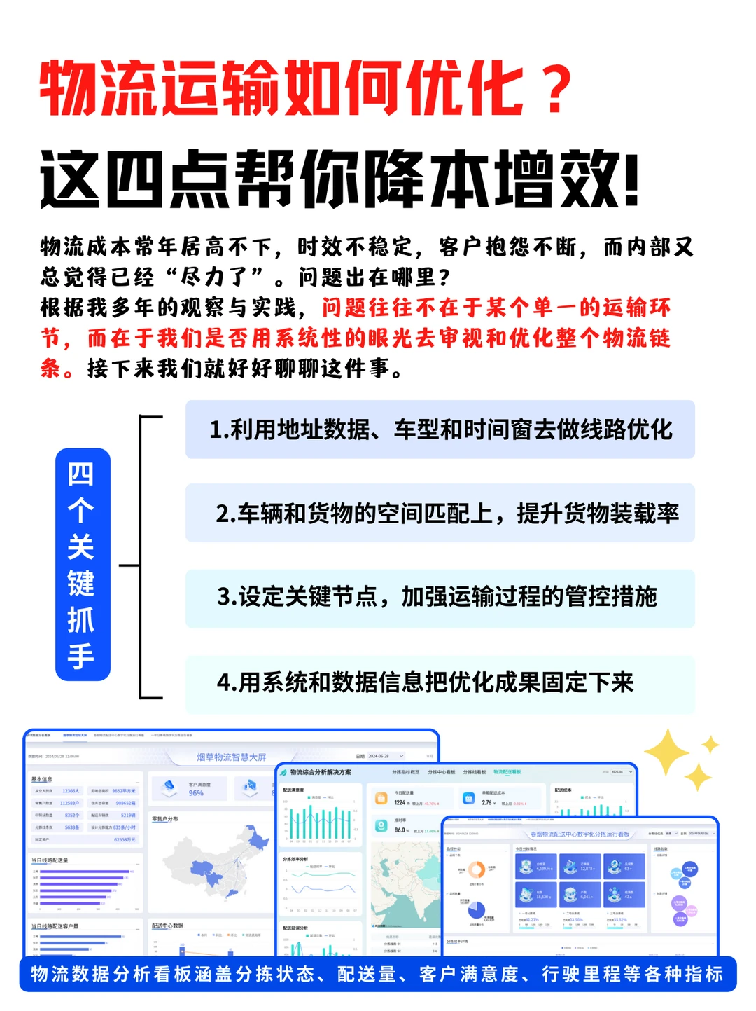 物流运输优化|4点省下大笔钱?