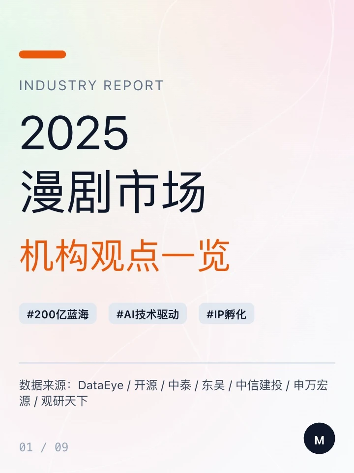 2025漫剧市场机构观点一览