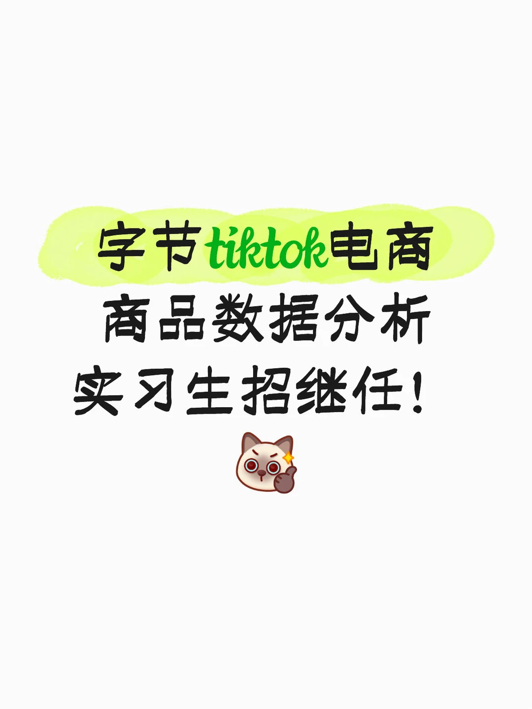 tiktok电商数分/策略运营实习招继任(已招