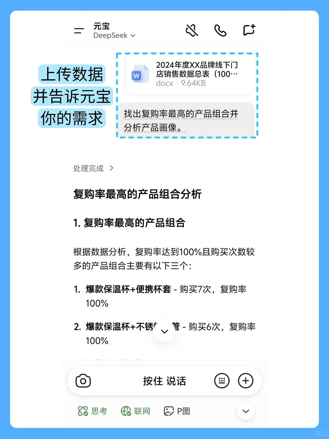 只有一堆乱数据？元宝帮你挖出业务增长点