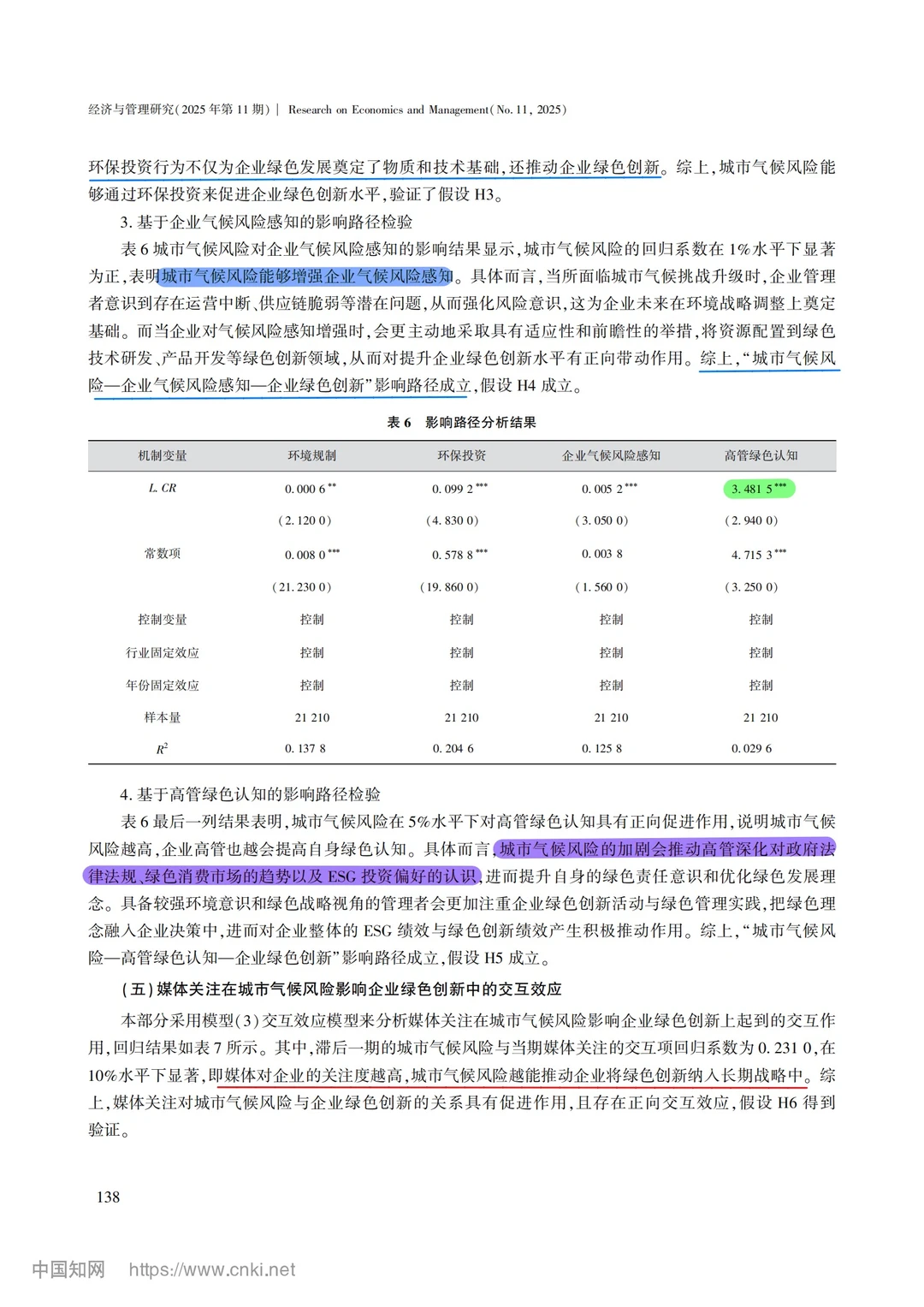 【文献分享】城市气候风险与企业绿色创新