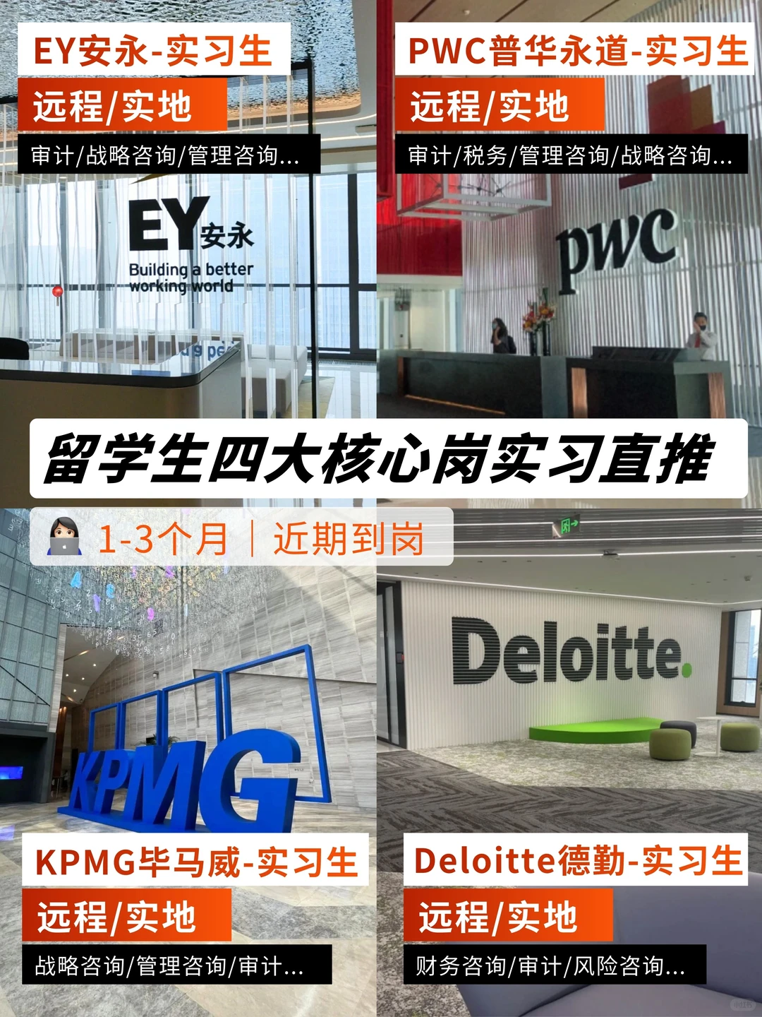 留学生500强四大实习,最近真的很好进!