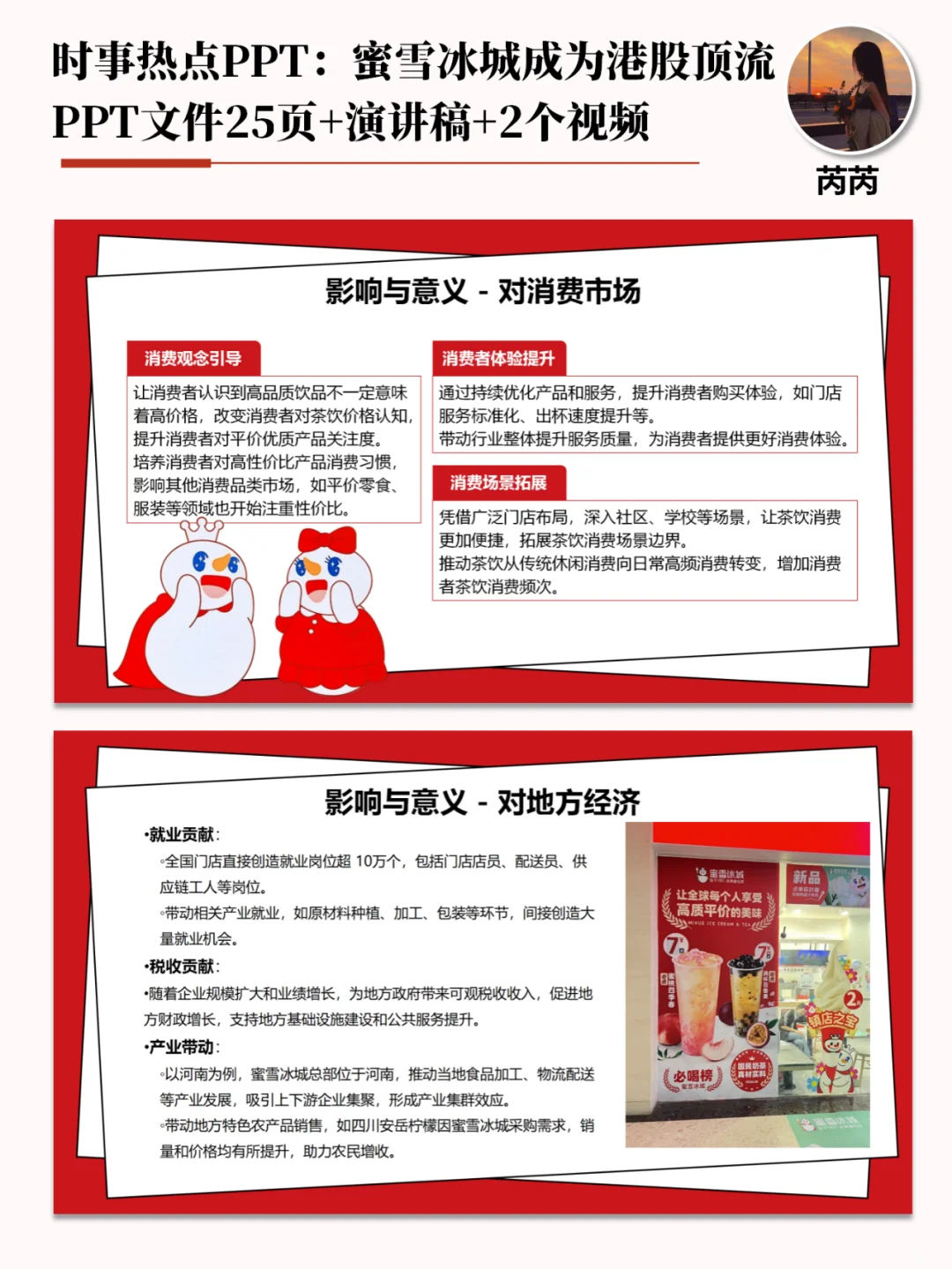 时事热点PPT：新晋股王蜜雪冰城市值1093亿