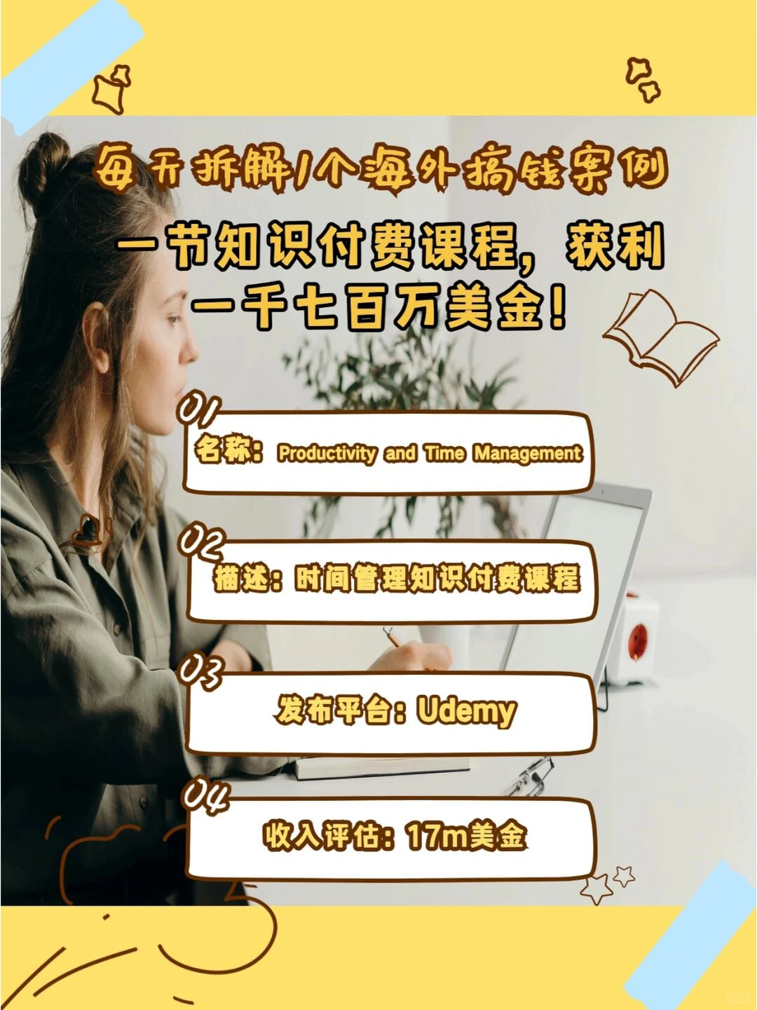一节知识付费课程, 获利一千七百万美金！