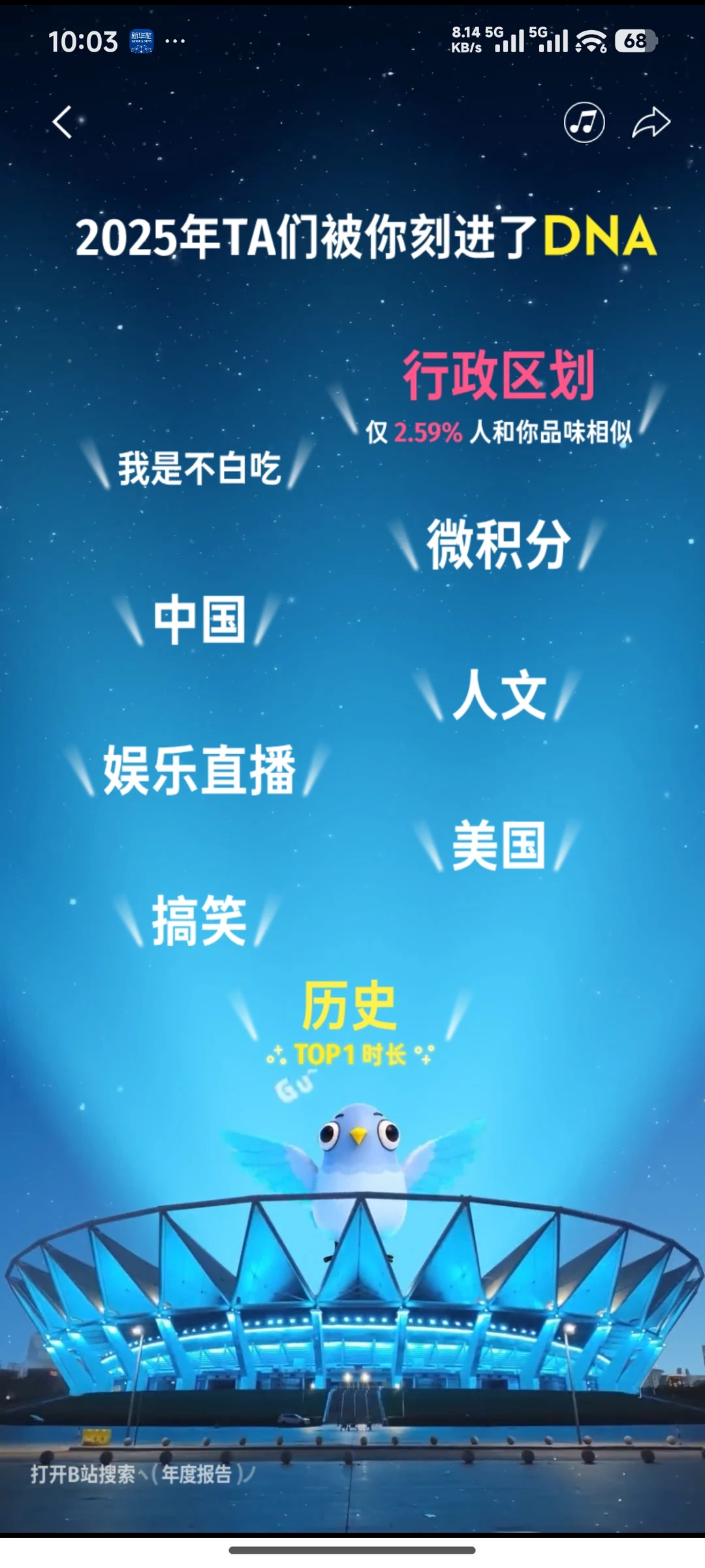 某站的年度报告吗，有点意思