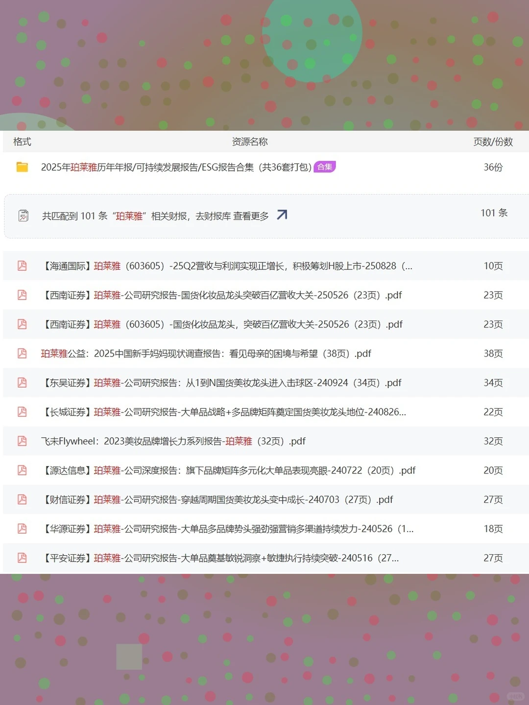 珀莱雅化妆品研究分析报告2025年深度美