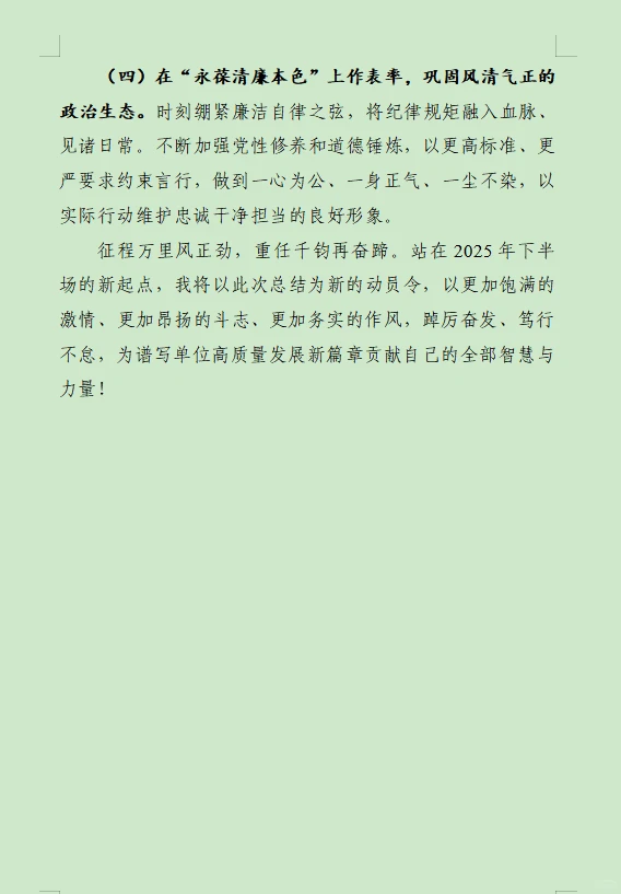 2025年上半年工作总结(通用框架)