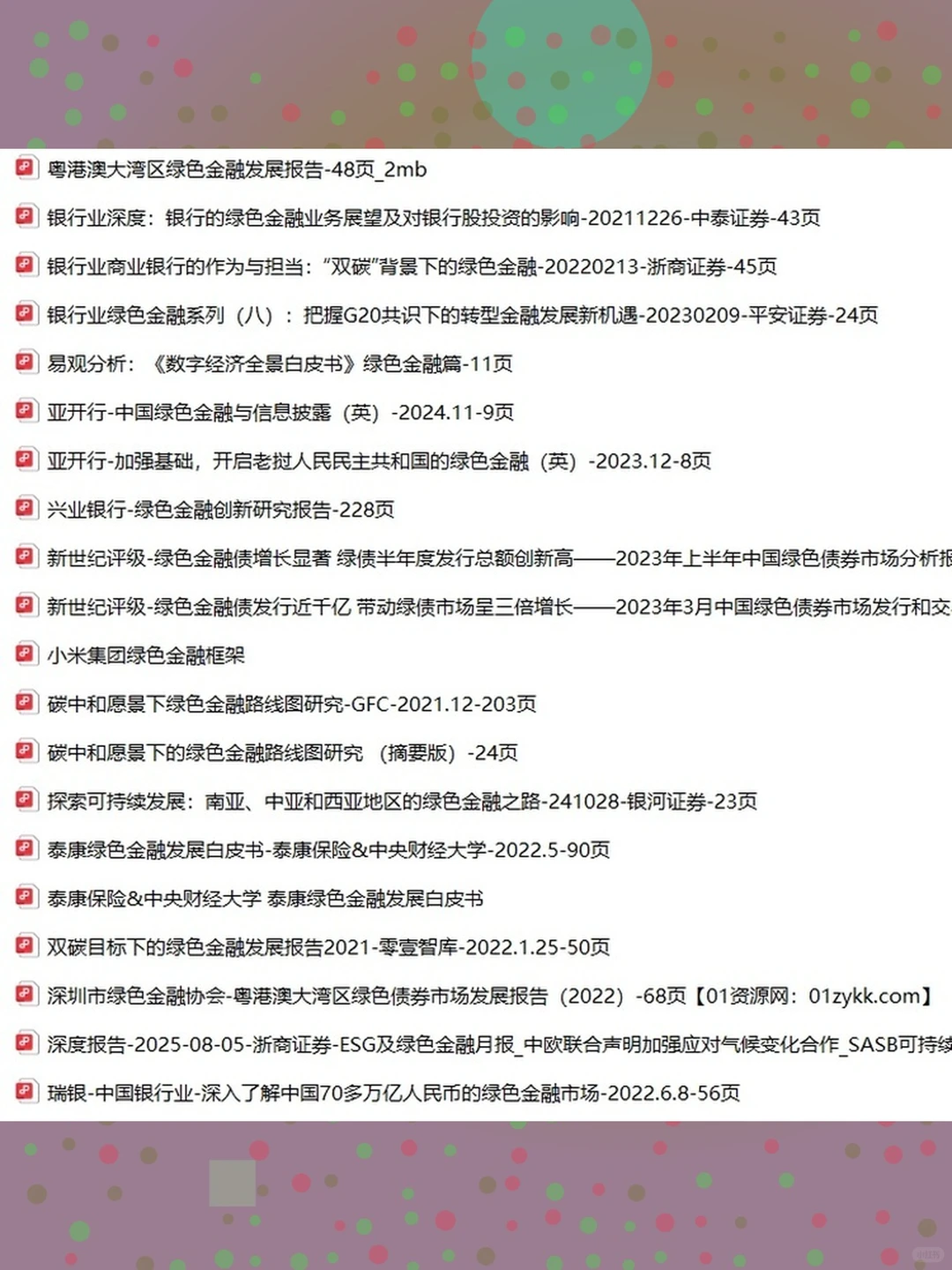 2025年绿色金融研究报告深度分析资料合