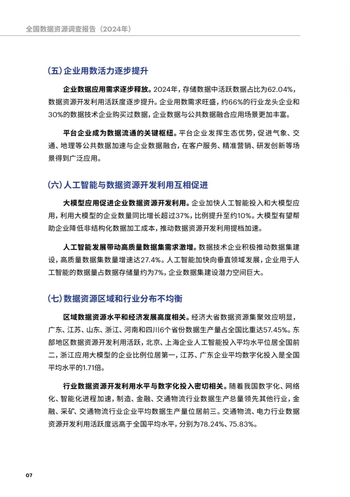 全国数据资源调查报告（2024年）