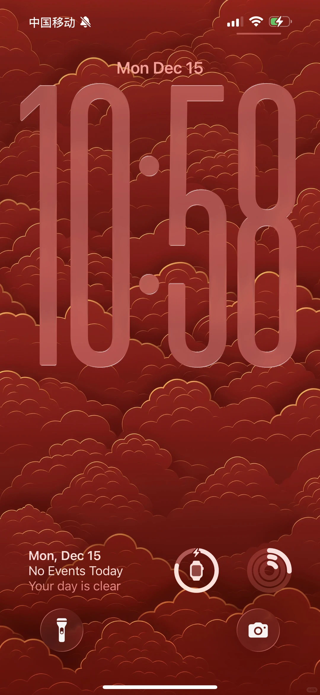中国红 · 新年云纹｜iOS26壁纸｜1618