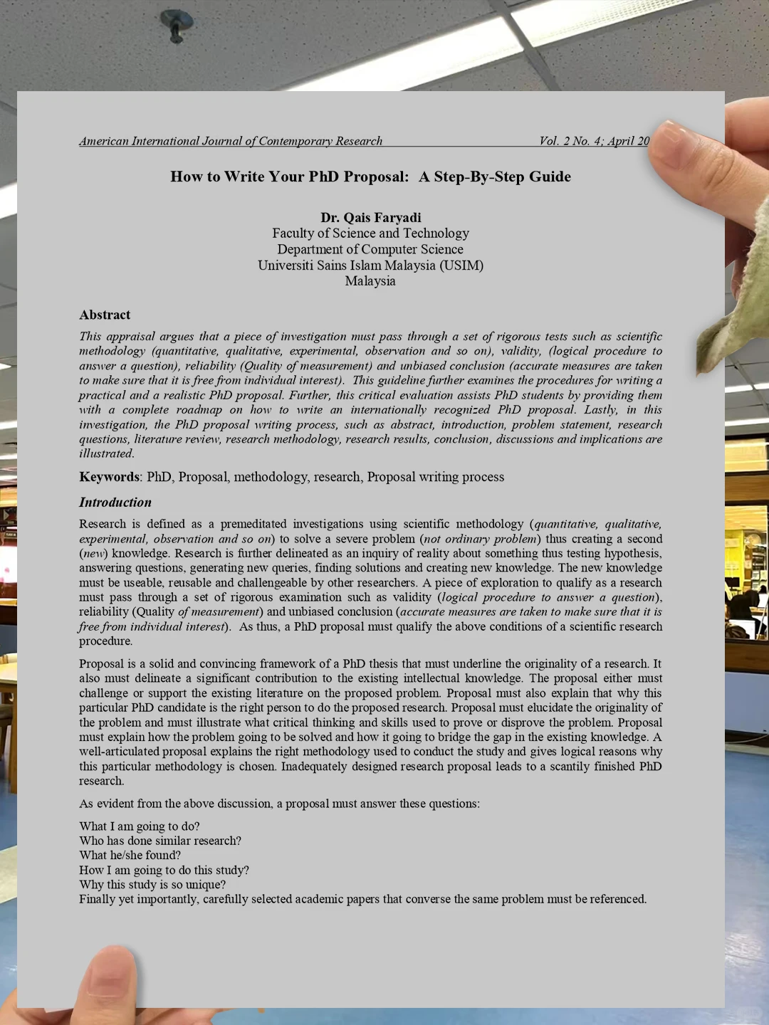 大马博士research proposal?模板+指南