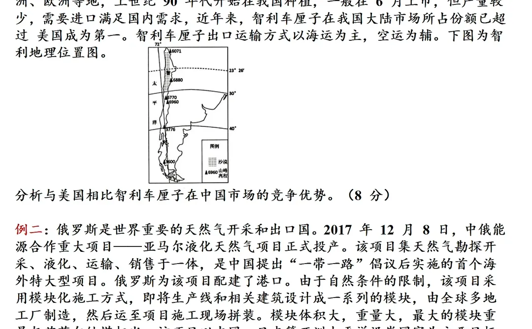 高考地理‖“产品竞争力”答题模板?