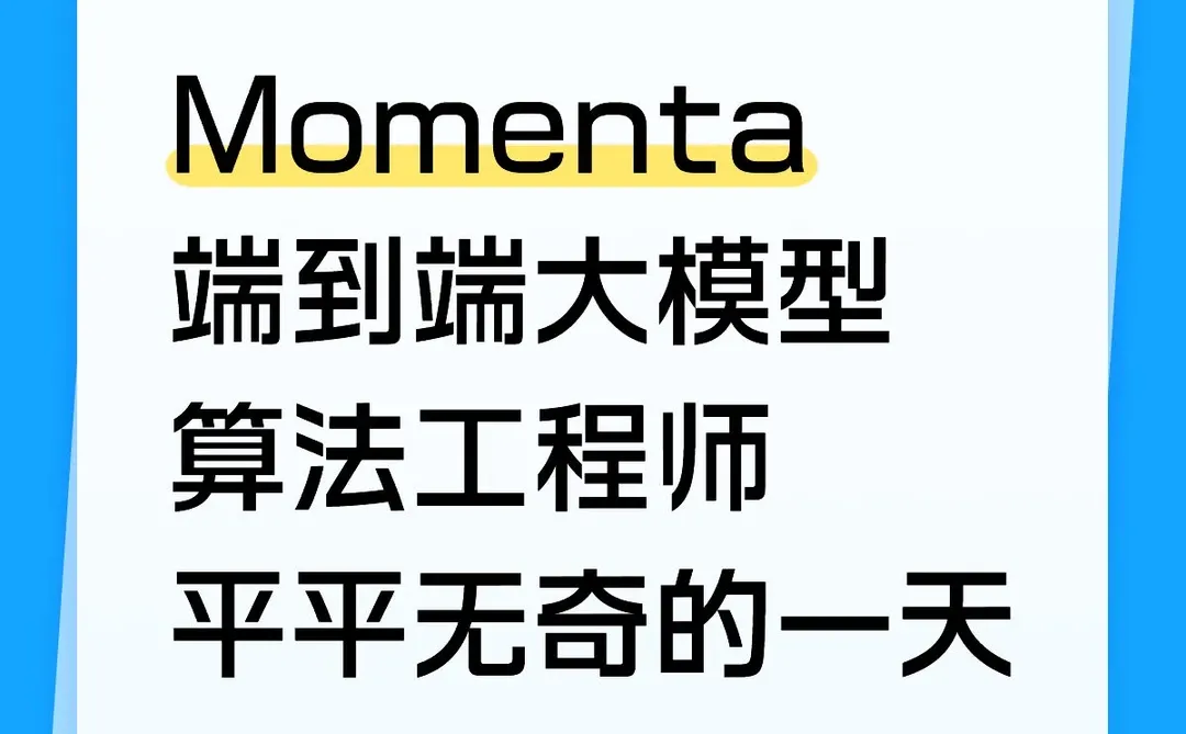 在Momenta做端到端大模型算法工程师的一天