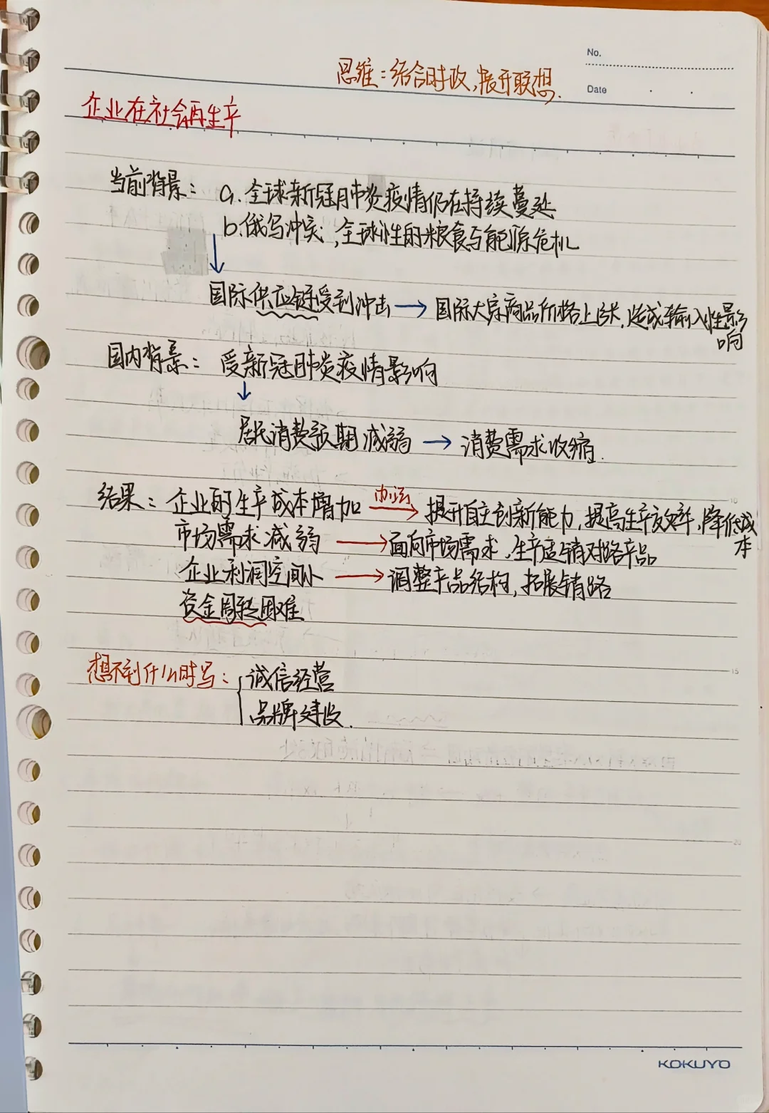 高考政治经济大题模板分享