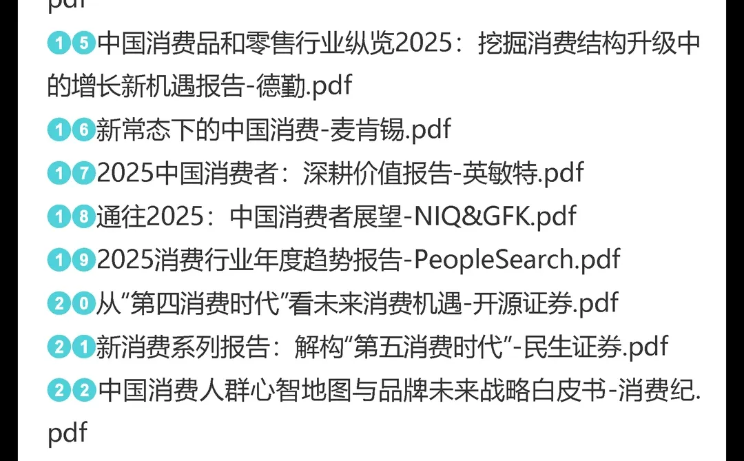 消费行业报告合集|25份