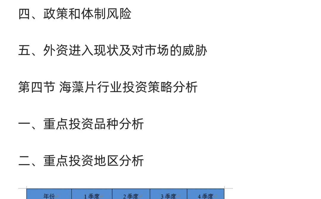 海藻行业市场调研及发展前景预测报告