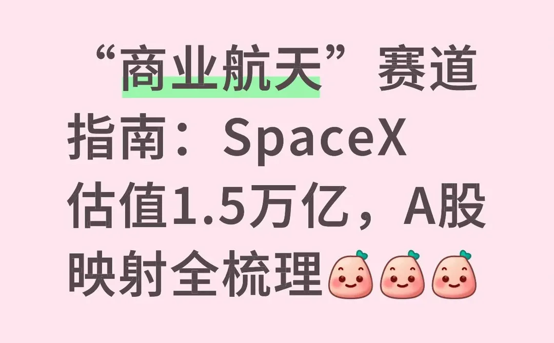 【商业航天赛道】SpaceX1.5万亿,A股全梳理