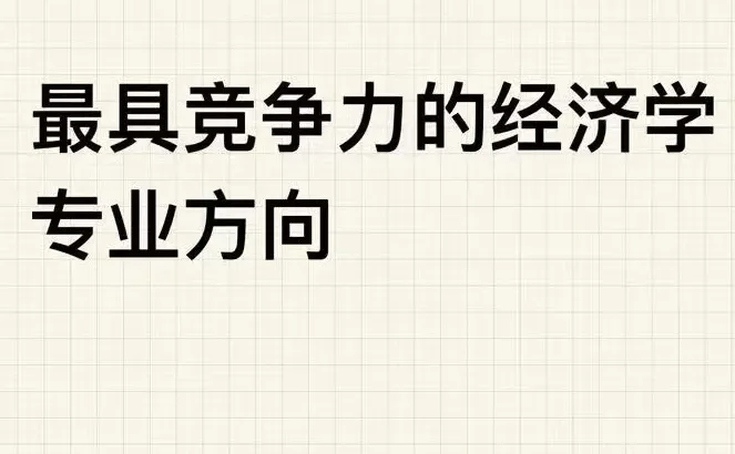 具有竞争力的经济学专业方向?